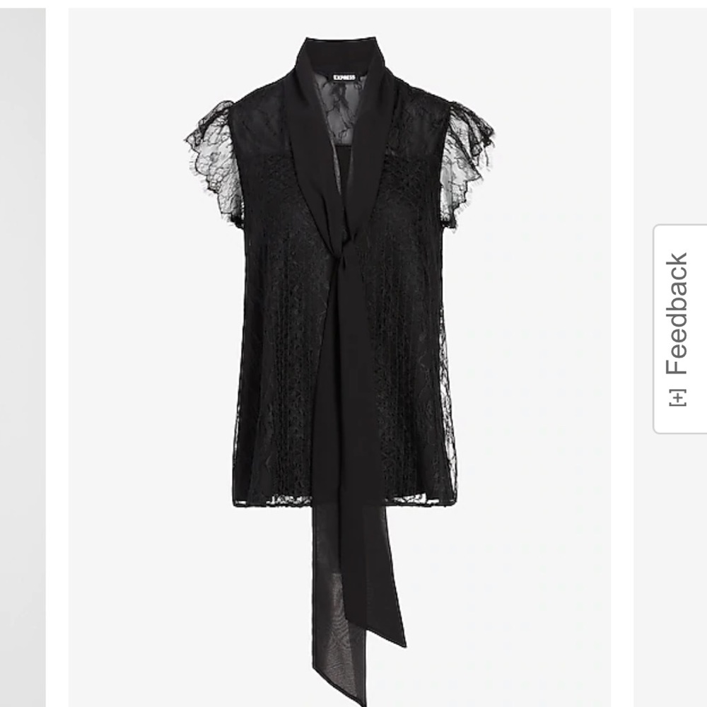 Front tie lace medium Express blouse